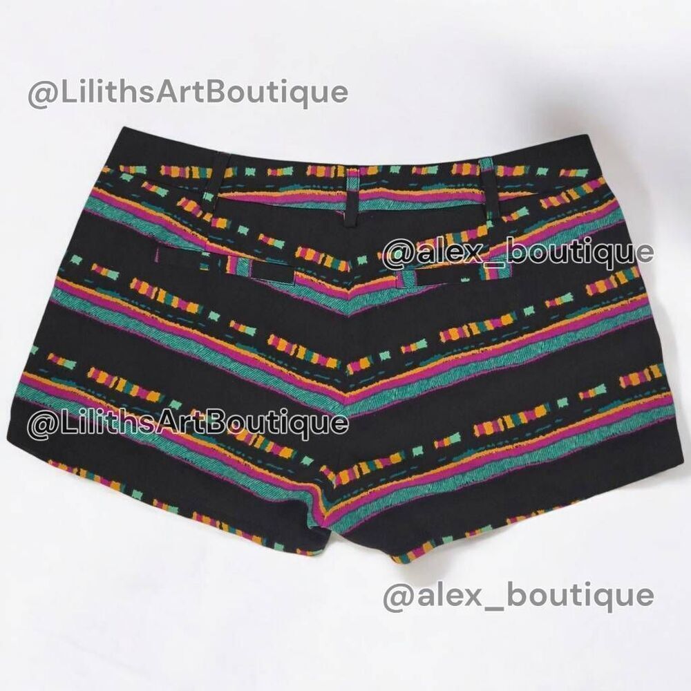 MM Couture by Miss Me Stripe Shorts(A081)-Size XS for Women - Picture 3 of 6